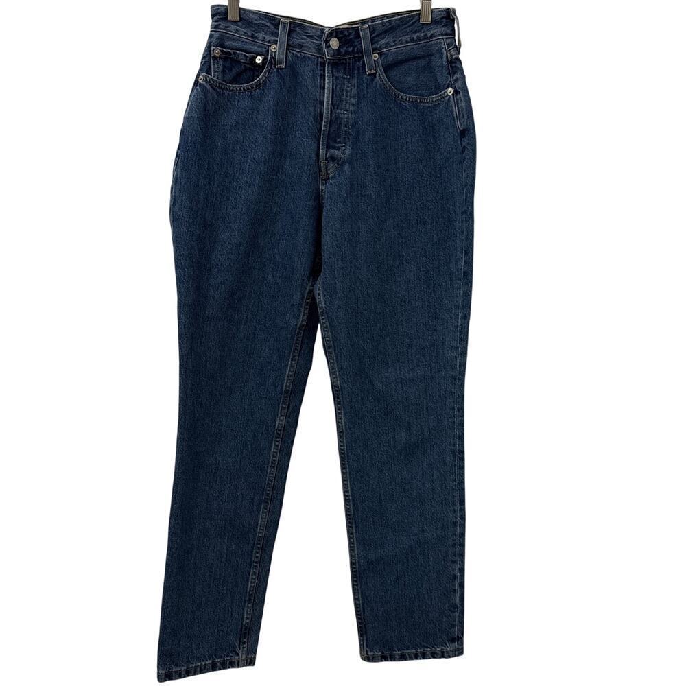 Everlane The Curvy 90s Cheeky Straight Jeans Womens Size 28 Regular Blue Organic